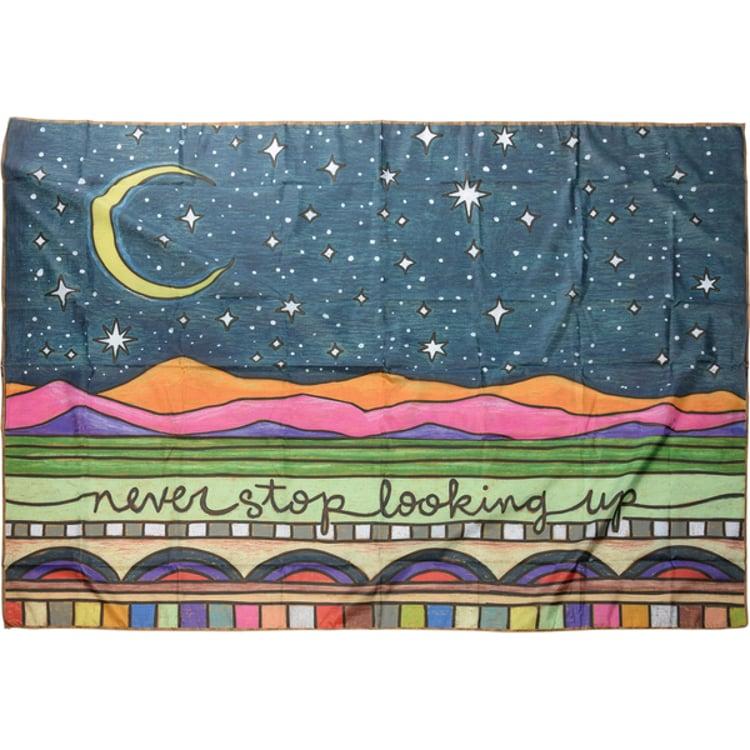 Primitives By Kathy Never Stop Looking Up Lighted Tapestry