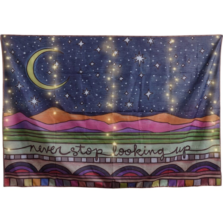 primitives by kathy Never Stop Looking Up Lighted Tapestry