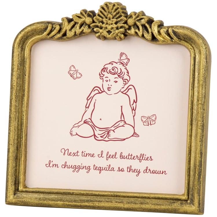 primitives by kathy Next Time I Feel Butterflies Framed Art