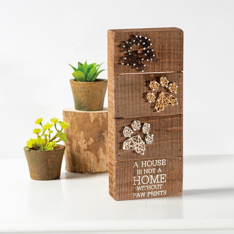 Primitives By Kathy Not A Home Without Paw Prints String Art