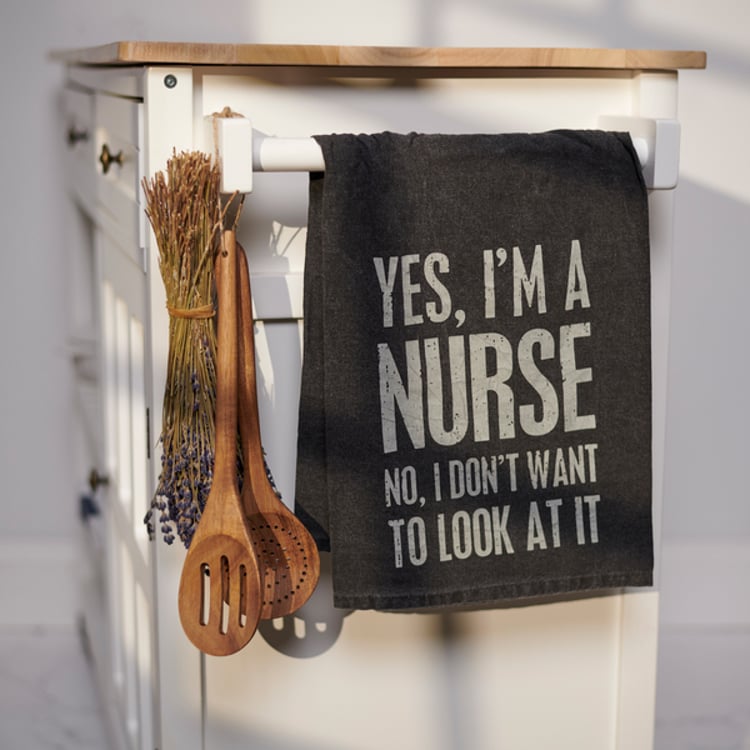 Primitives By Kathy Nurse No I Don't Want To Look At Kitchen Towel