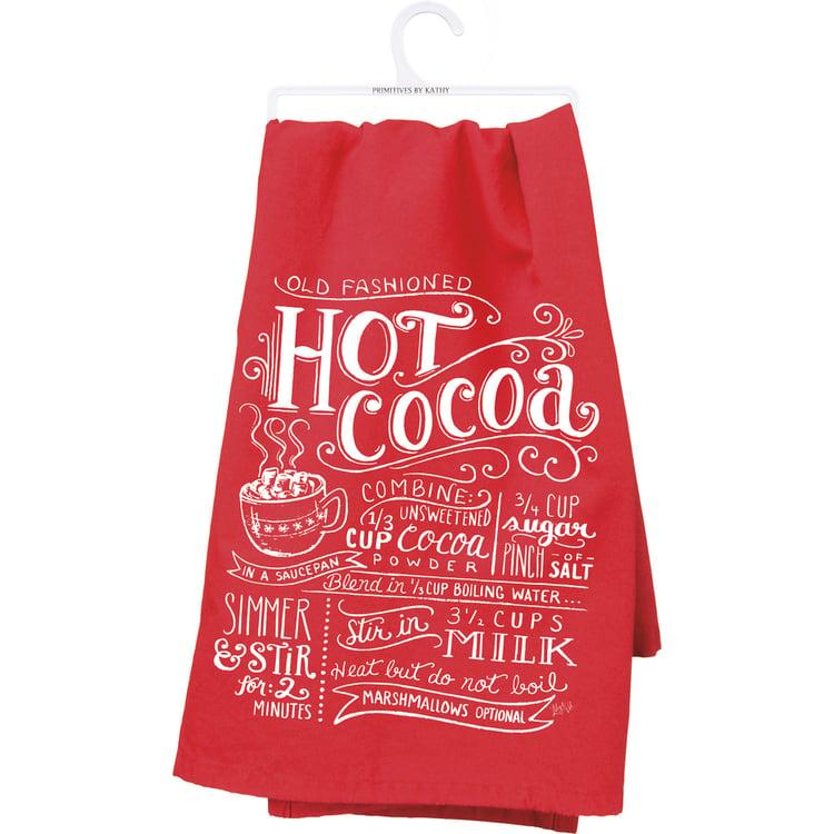 primitives by kathy Old Fashioned Hot Cocoa Kitchen Towel