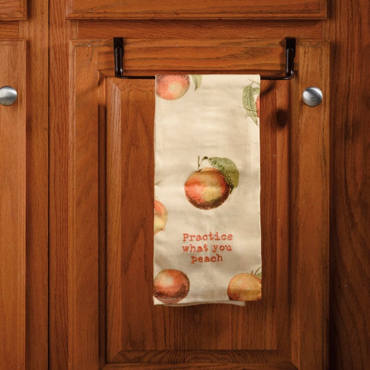 Primitives By Kathy Practice What You Peach Kitchen Towel
