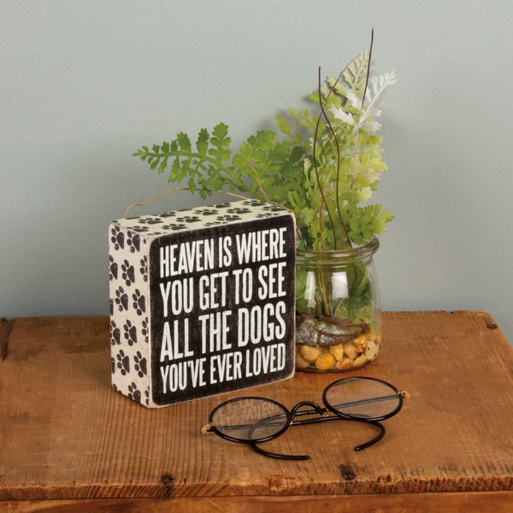 Primitives By Kathy All The Dogs Box Sign