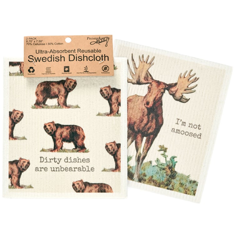primitives by kathy Amoosed Swedish Dishcloth Set