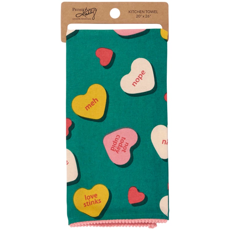 Primitives By Kathy Anti Valentine Kitchen Towel