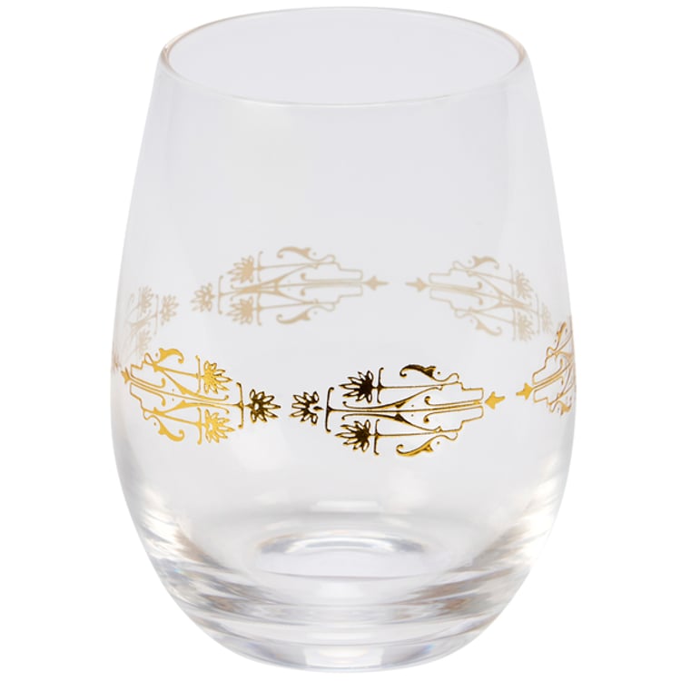 primitives by kathy Art Deco Wine Glass