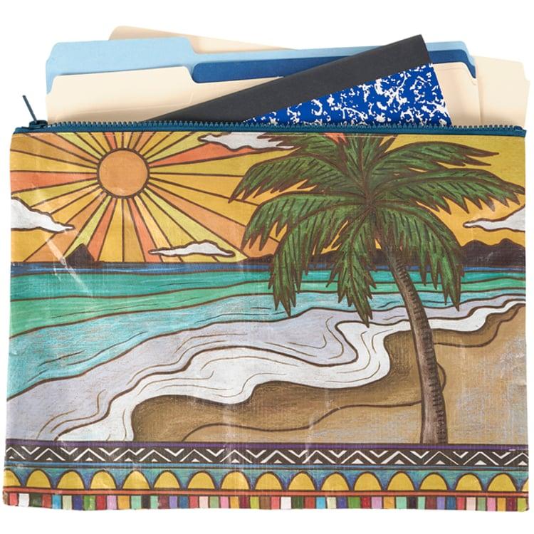 primitives by kathy Beach Days Zipper Folder