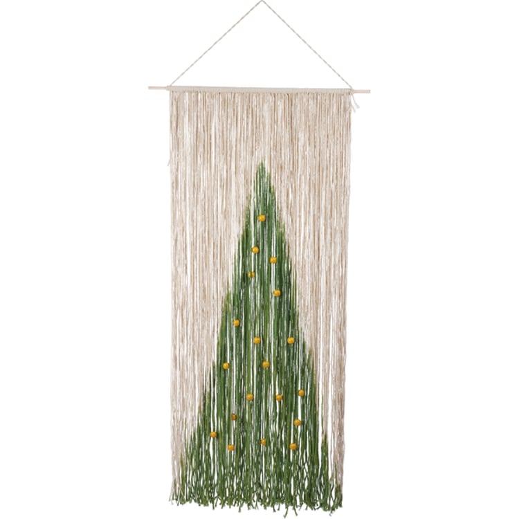 primitives by kathy Beaded Tree Wall Hanging