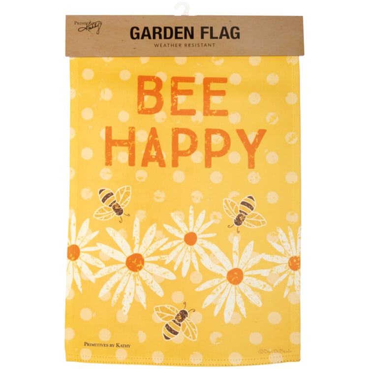 Primitives By Kathy Bee Happy Garden Flag