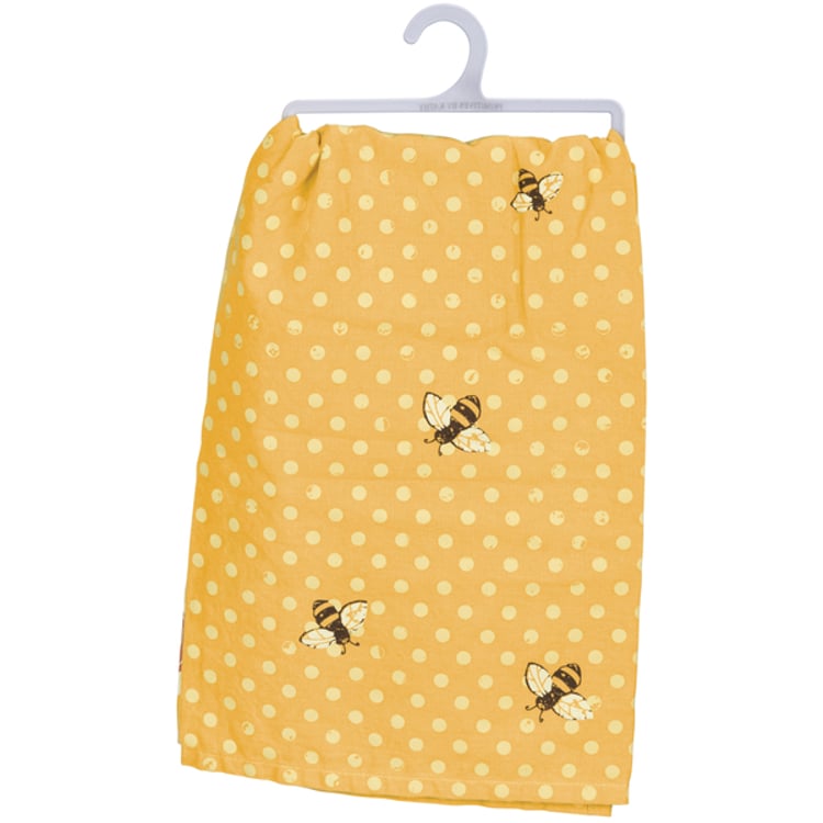 Primitives By Kathy Bee Happy Yellow Kitchen Towel