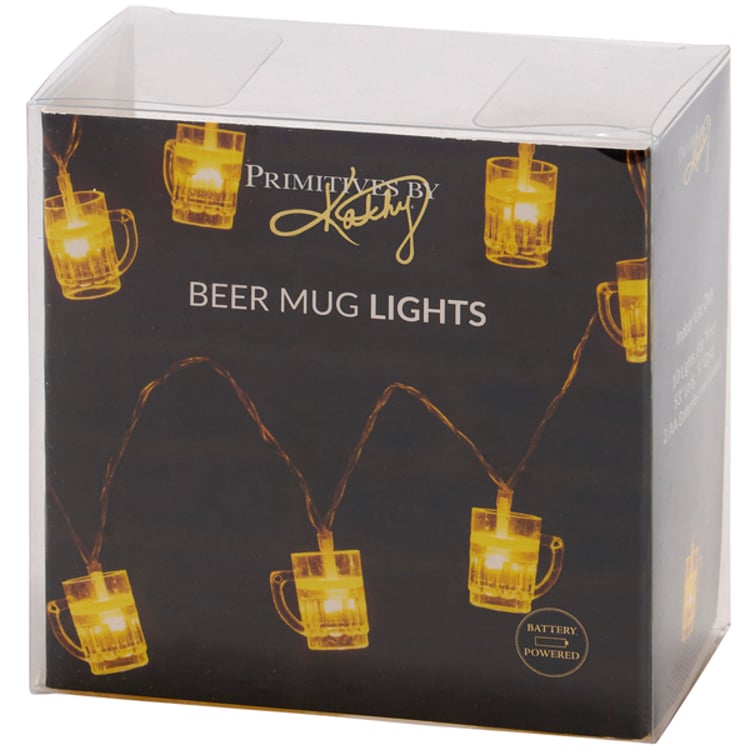 Primitives By Kathy Beer Mug String Lights