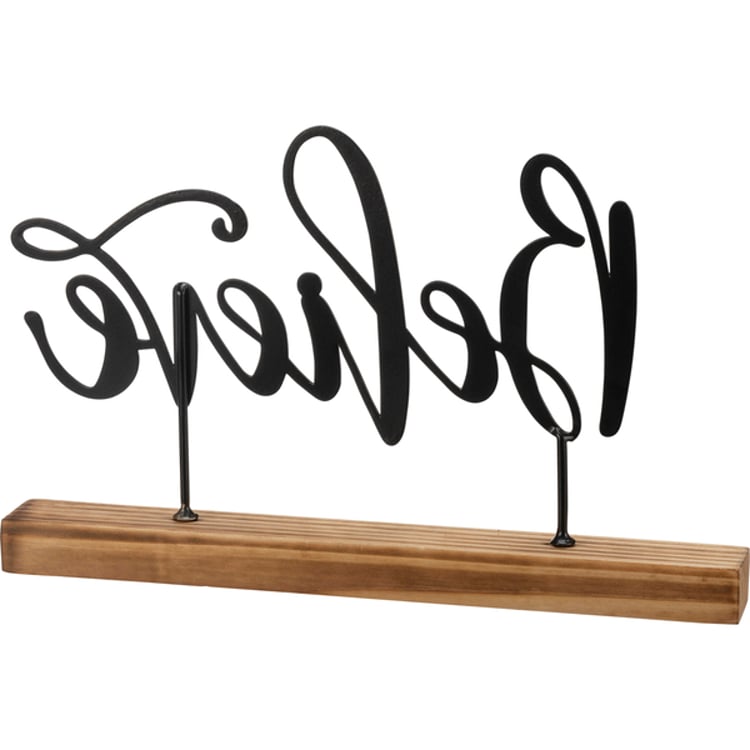 Primitives By Kathy Believe Metal Sitter