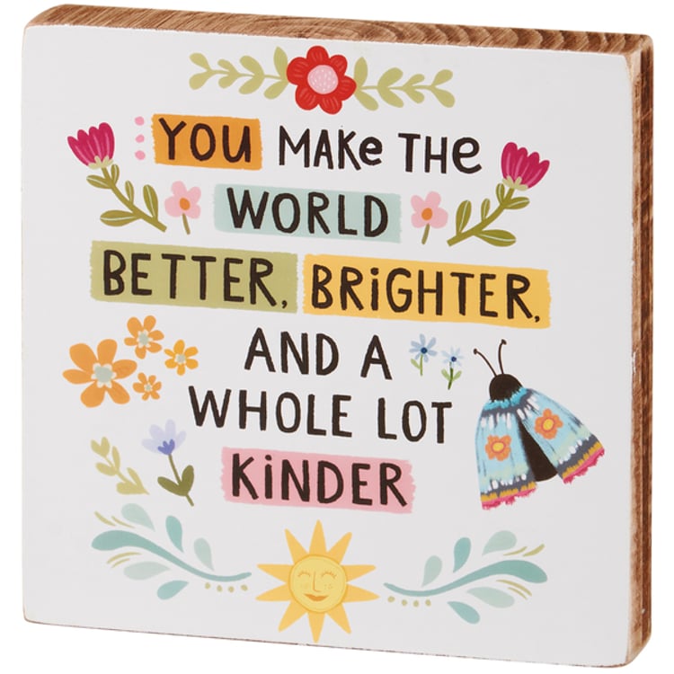 primitives by kathy Better Brighter Block Sign