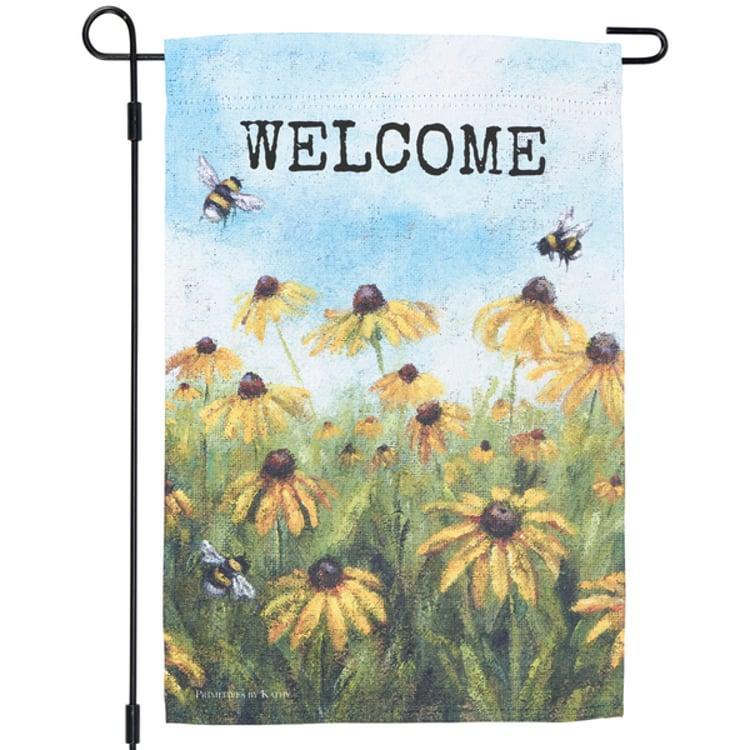 primitives by kathy Black Eyed Susan Garden Flag
