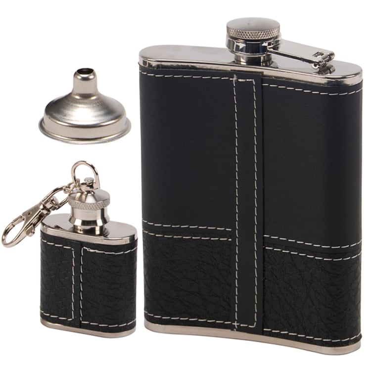 Primitives By Kathy Black Grained Flask Set