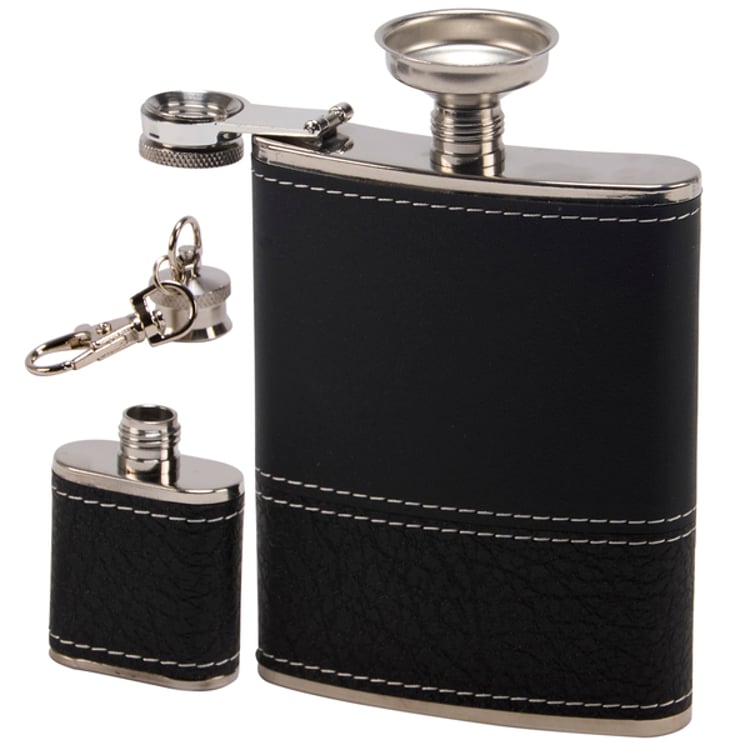 Primitives By Kathy Black Grained Flask Set