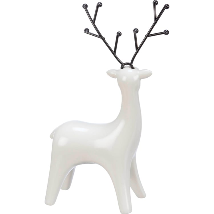 Primitives By Kathy Black & White Deer Figurine Set
