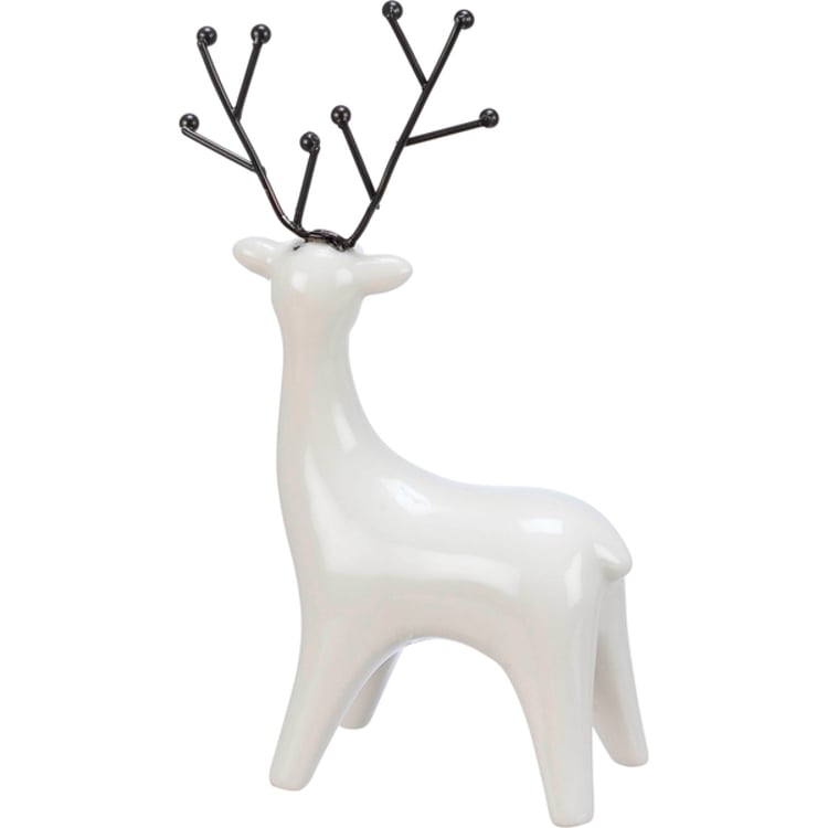Primitives By Kathy Black & White Deer Figurine Set