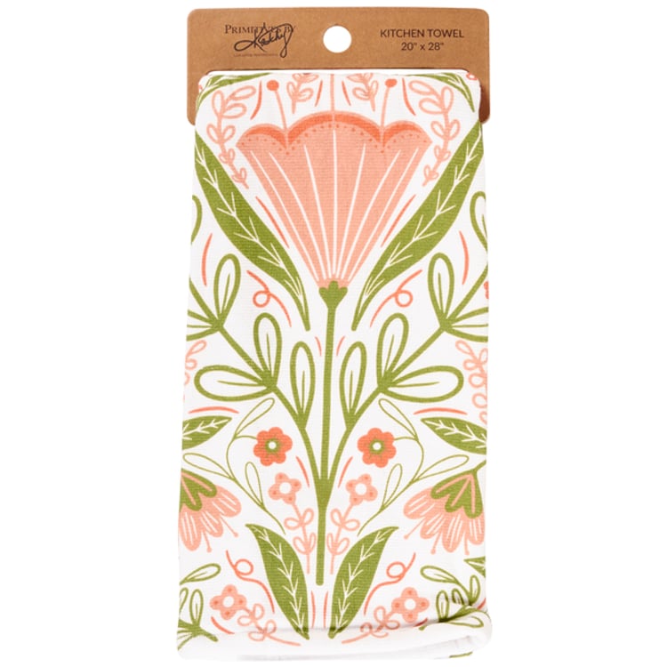 Primitives By Kathy Blossom Folk Art Kitchen Towel