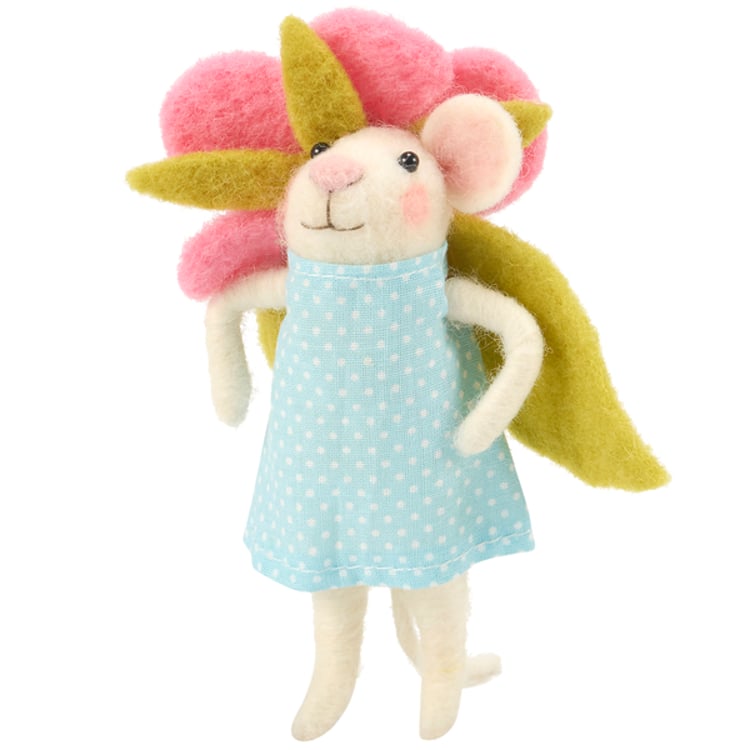 primitives by kathy Blue Dress Mouse Critter
