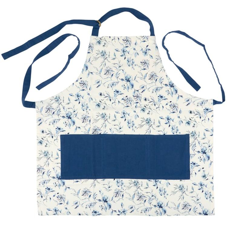 Primitives By Kathy Blue Floral Apron