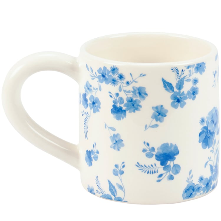 Primitives By Kathy Blue Floral Rabbit Mug