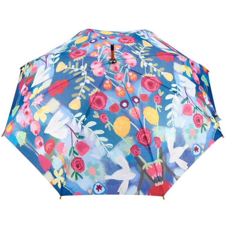 Primitives By Kathy Blue Floral Umbrella