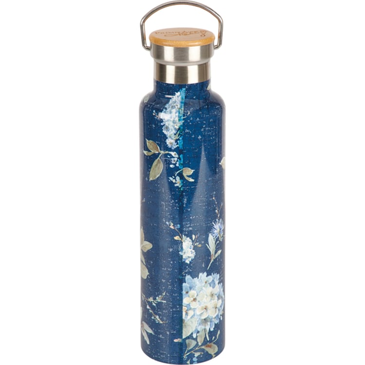 Primitives By Kathy Blue Florals Insulated Bottle