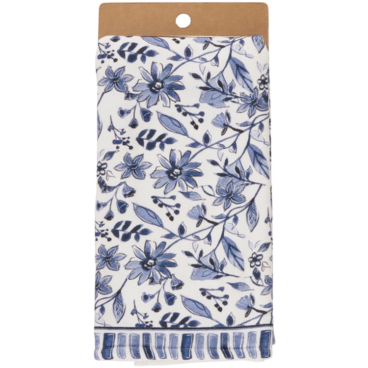 Primitives By Kathy Blue Florals Kitchen Towel