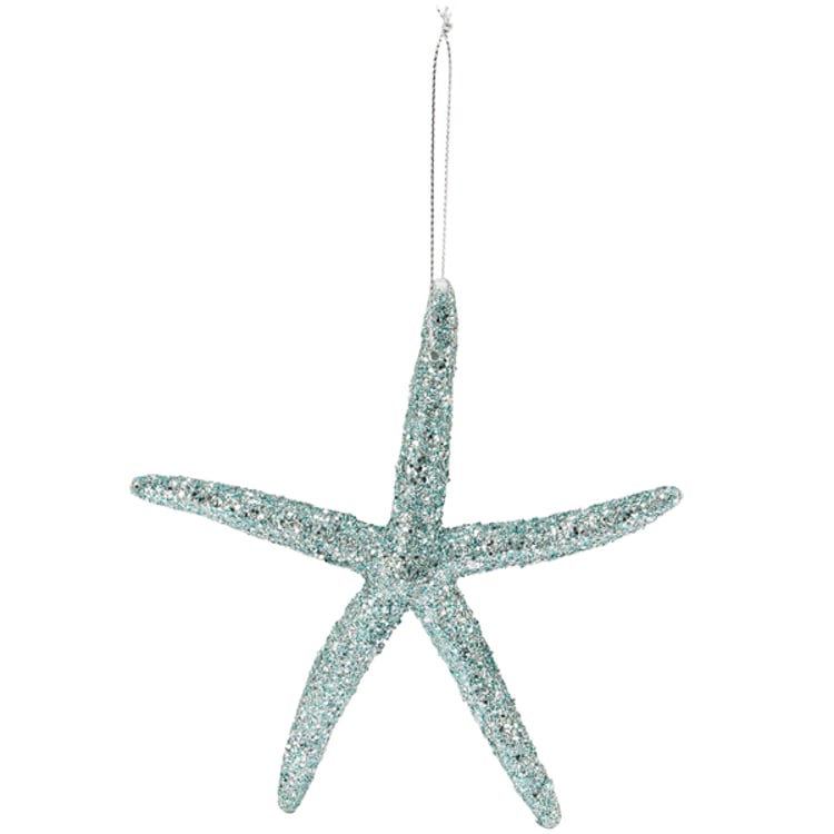 primitives by kathy Blue Starfish Ornament