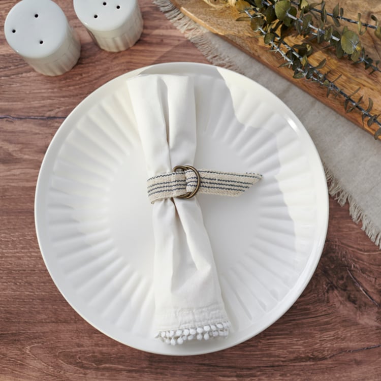 Primitives By Kathy Blue Stripe Napkin Ring