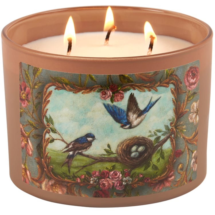 Primitives By Kathy Blue Swallows Candle