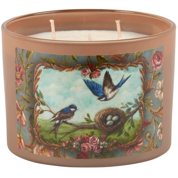 primitives by kathy Blue Swallows Candle