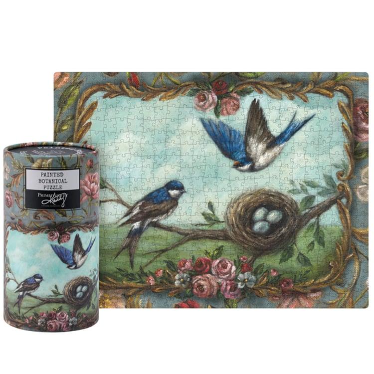 primitives by kathy Blue Swallows Puzzle