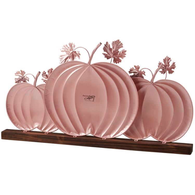 Primitives By Kathy Blush Pumpkins Slat Sitter