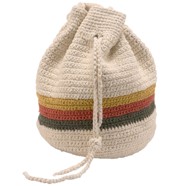 Primitives By Kathy Boho Stripe Drawstring Bag