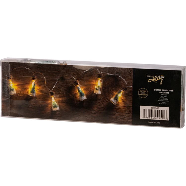 Primitives By Kathy Bottle Brush Tree Jar Lights