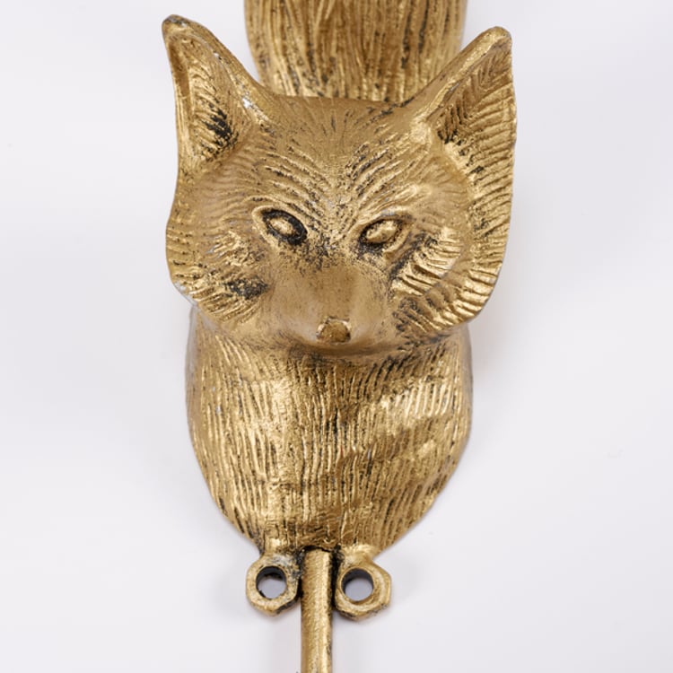 Primitives By Kathy Bronze Fox Wall Hook