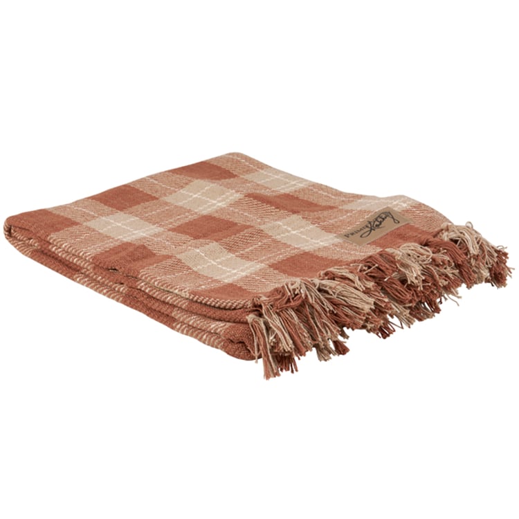 primitives by kathy Brown Tartan Throw