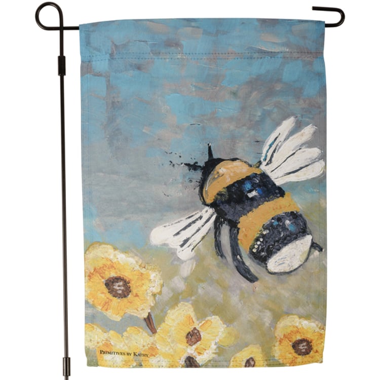 primitives by kathy Bumblebee Garden Flag