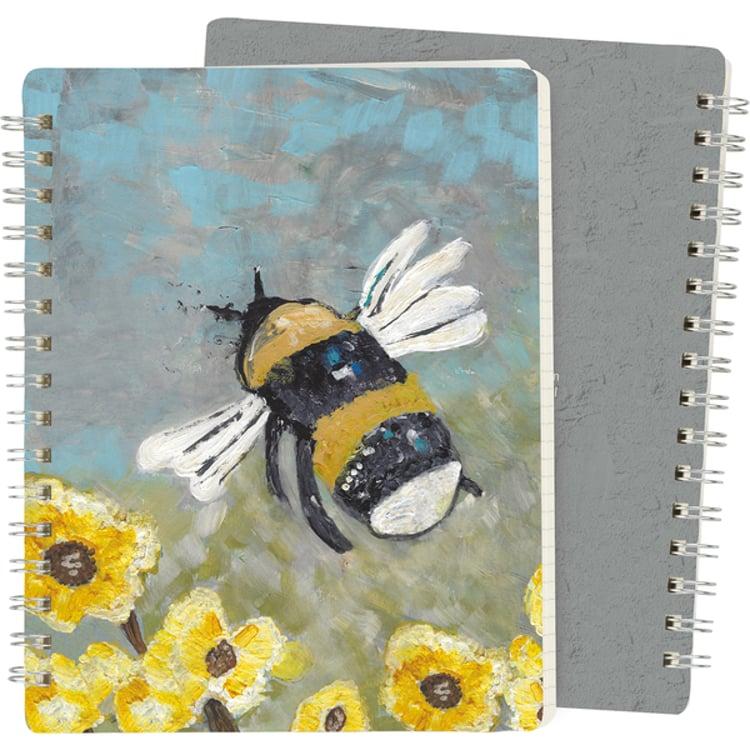 primitives by kathy Bumblebee Spiral Notebook