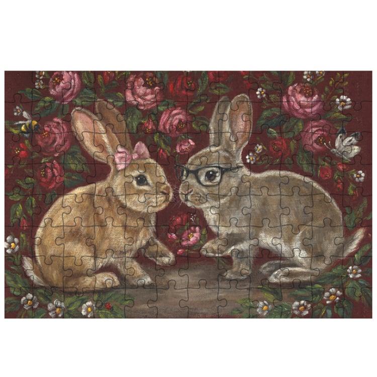 Primitives By Kathy Bunny Love 96 Piece Puzzle