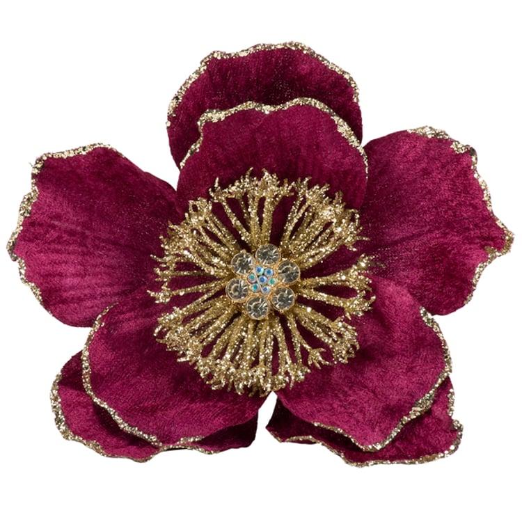 Primitives By Kathy Burgundy Flower Clip