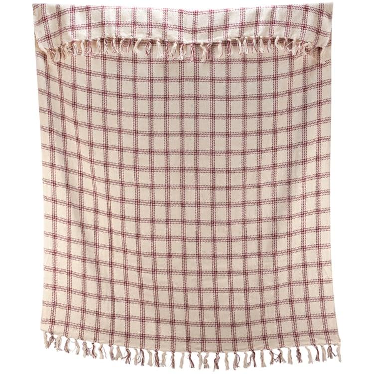 Primitives By Kathy Burgundy Plaid Throw