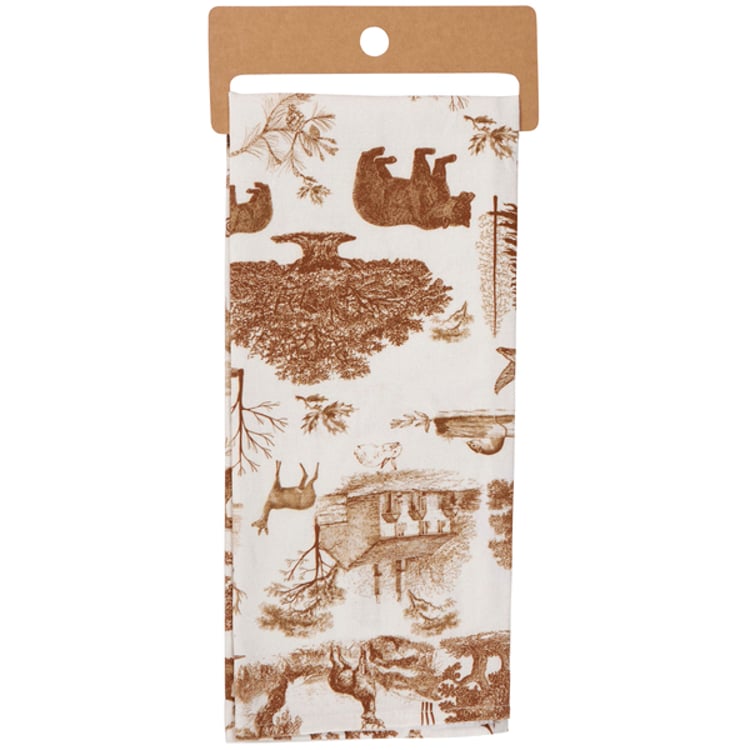 Primitives By Kathy Cabin Toile Kitchen Towel