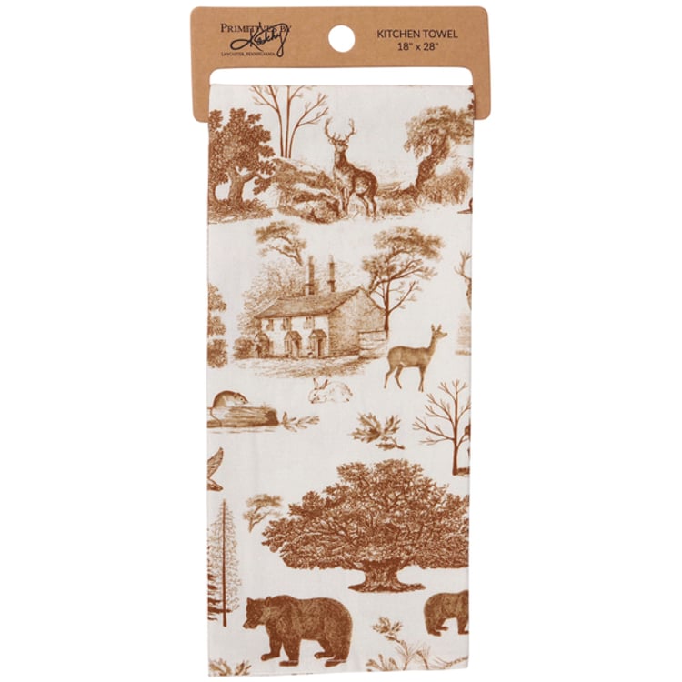 Primitives By Kathy Cabin Toile Kitchen Towel