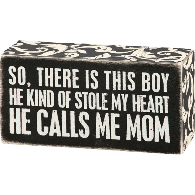 primitives by kathy Calls Me Mom Box Sign