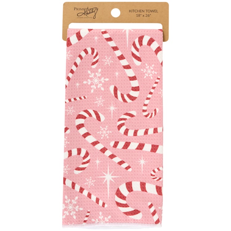 Primitives By Kathy Candy Canes Kitchen Towel