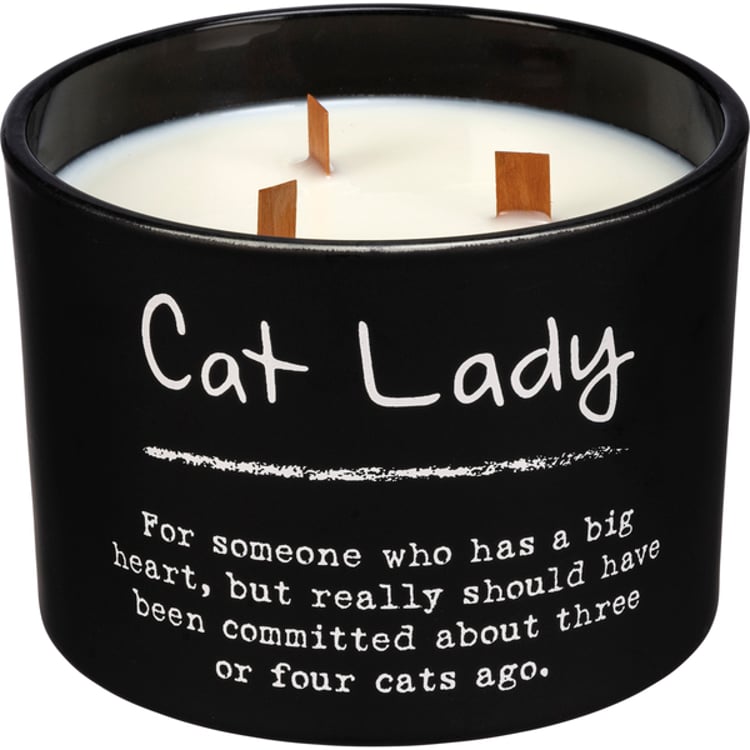 primitives by kathy Cat Lady Poetry Candle